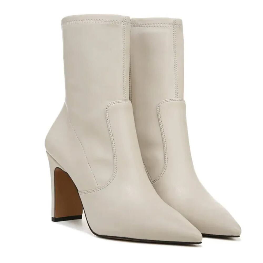 Franco Sarto Avana Mid-Calf Boots Cashmere Faux Leather Size 7.5 NIB Pointed Toe